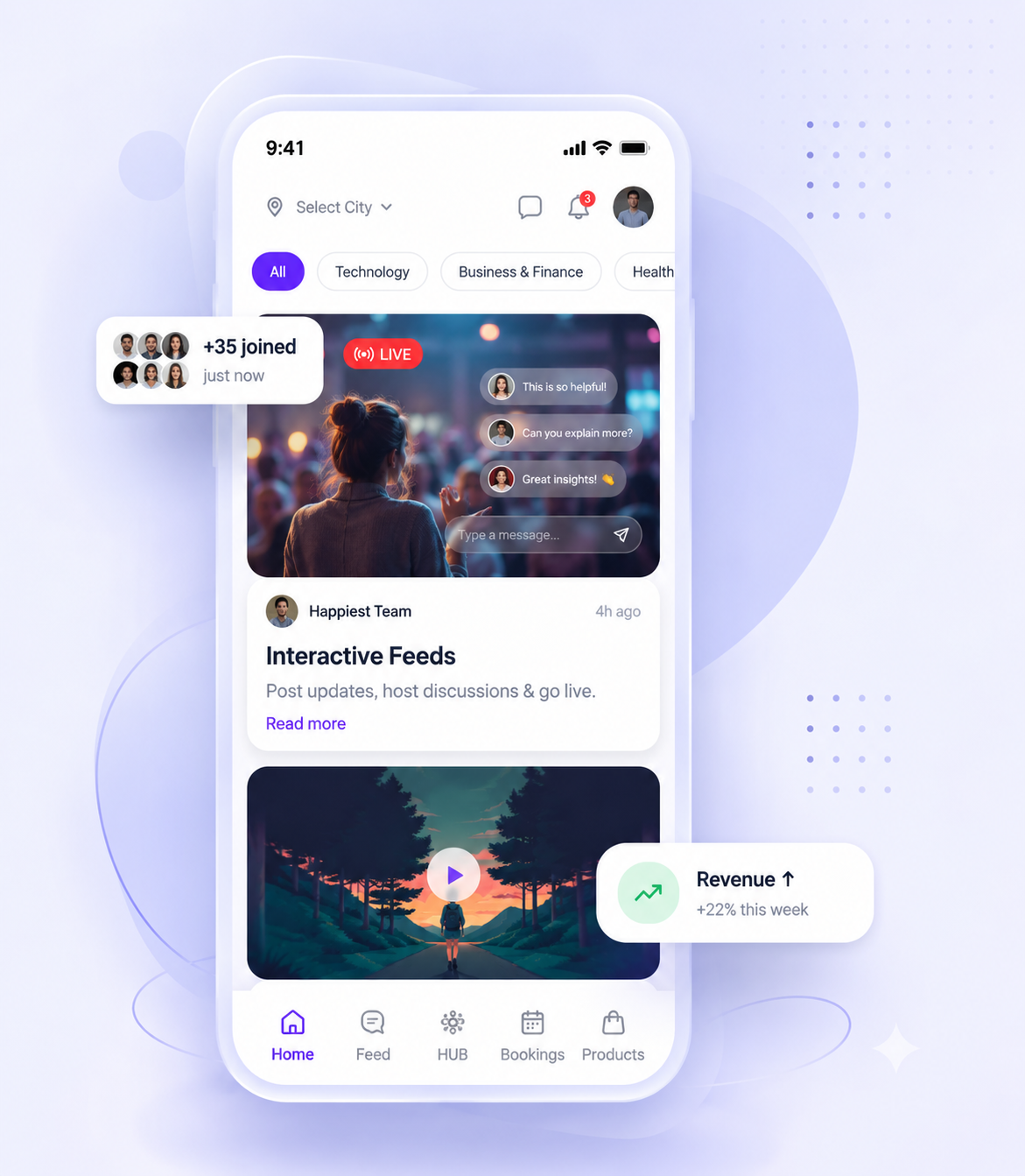 Interactive Feeds